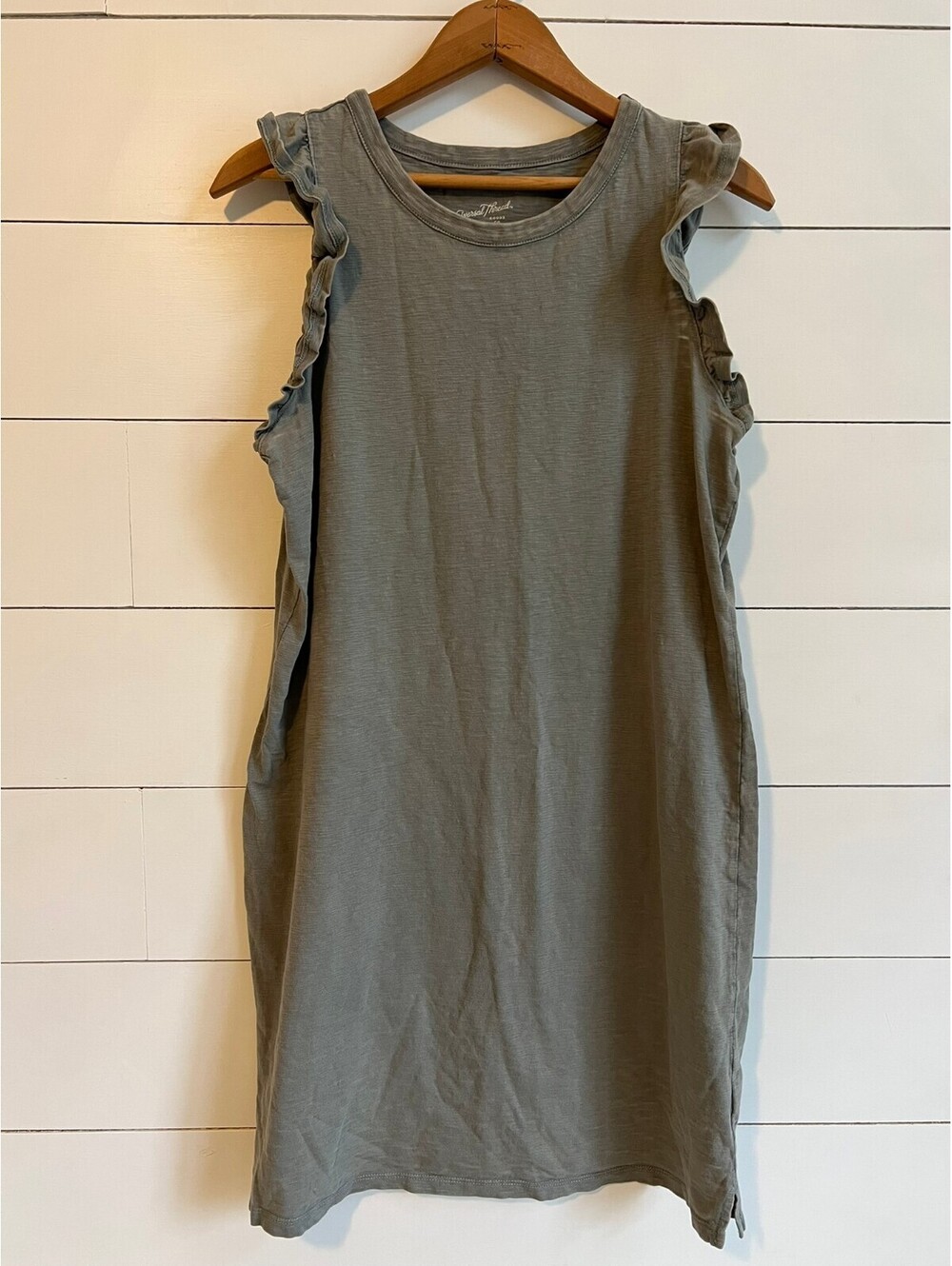 Universal Thread Ruffle Sleeve Shirt Dress Women's Size L Boho Beachy Resortwear